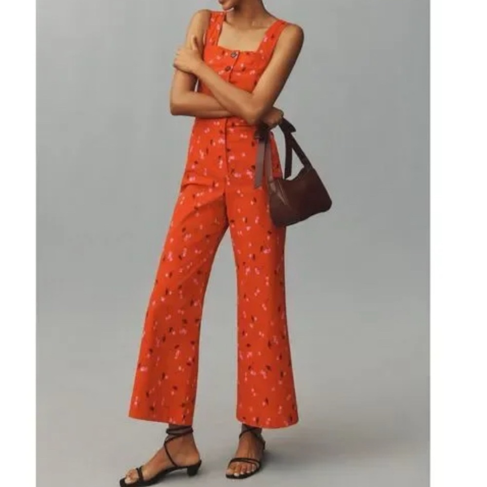 Anthropologie The Portside Button-Front Jumpsuit by Maeve NWT size 6